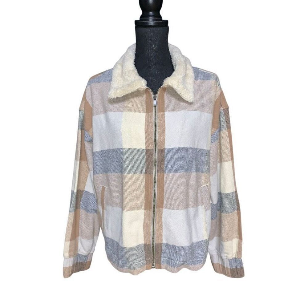 Lucky Brand Plaid Trucker Jacket